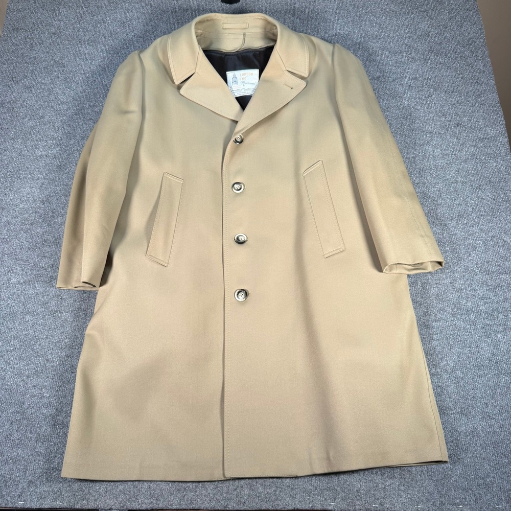 Vintage 70s London Fog Maincoats Mens 42 Short Coat Removable Liner USA